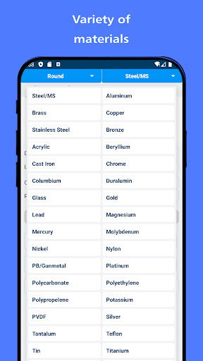 Metal Weight Calculator Screen 3