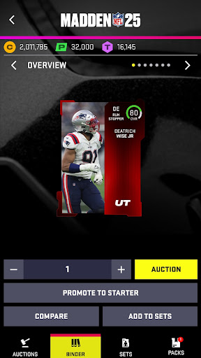 Screenshot of Madden NFL 25 Companion