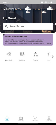 Android application PR at Partners Hair Salons screenshort