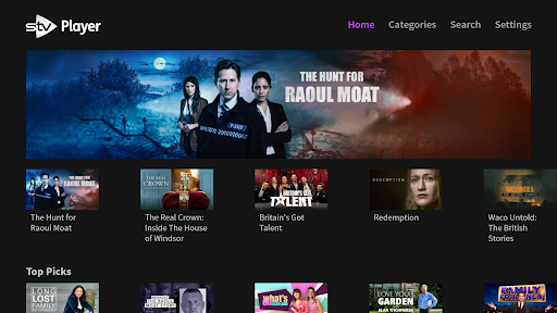 Android application STV Player screenshort