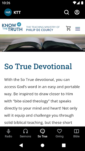 Screenshot of Know The Truth Ministry