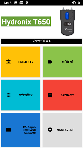 Android application Hydronix T650 screenshort