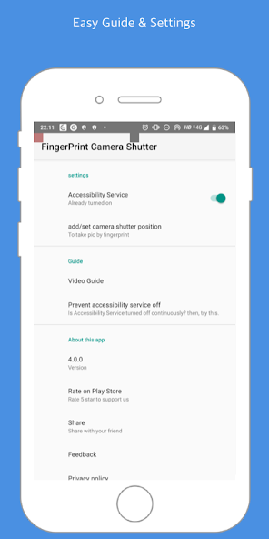 Fingerprint Camera shutter 5.3.3 APK + Mod (Unlimited money) untuk android