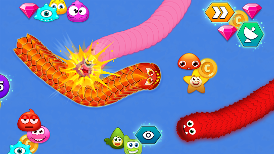 Worm Hunt MOD APK- Slither snake game (Unlimited Money) 4