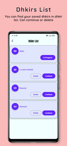 Digital Tasbeeh Counter Screen 3