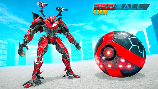 Red Ball Robot Car Transform: Flying Car Games apkdebit screenshots 8