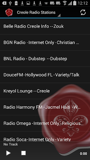 Android application Creole Radio Stations screenshort