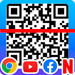 Cover Image of डाउनलोड QR code reader, Qr code scanner app & Social media 3.5 APK