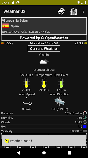 Android application Weather 02 screenshort
