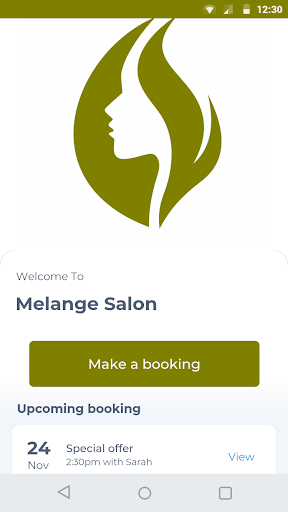 Android application Melange Salon screenshort