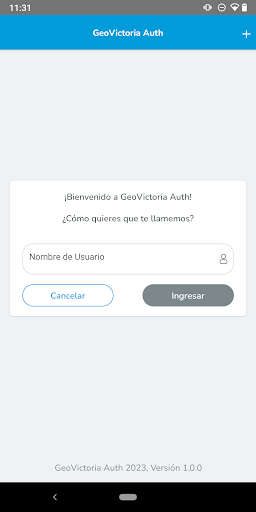 Android application GeoVictoriaAuth screenshort