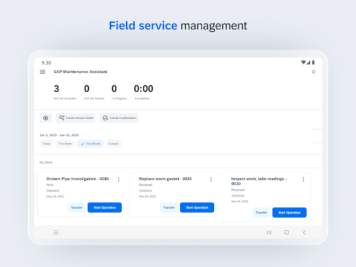 Screenshot of SAP Maintenance Assistant