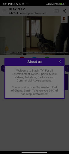 Android application BLAZIN TV screenshort
