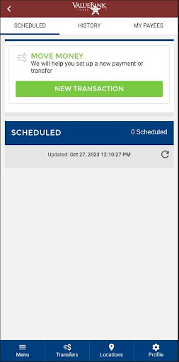 Valuebank Texas Mobile App Screen 3
