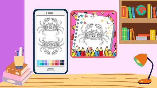 Crab Mandala Coloring Game