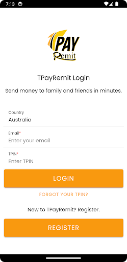 TPayRemit Screen 2