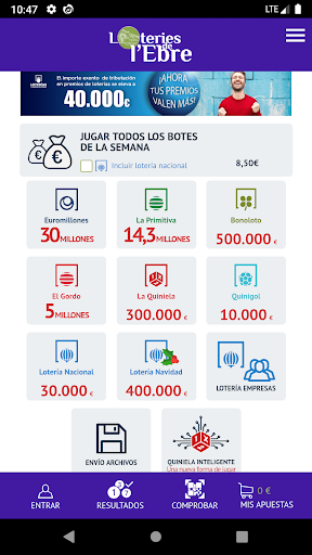 LOTEBREAPP Screen 2