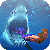 Angry Shark Mermaid Run icon