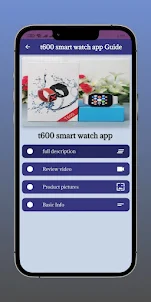 T600 Smart Watch App Guide