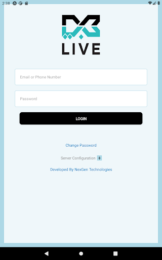 Android application DXB Live Attendance Management screenshort