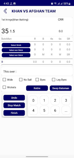 Cric Media Live Score Update Screen 2