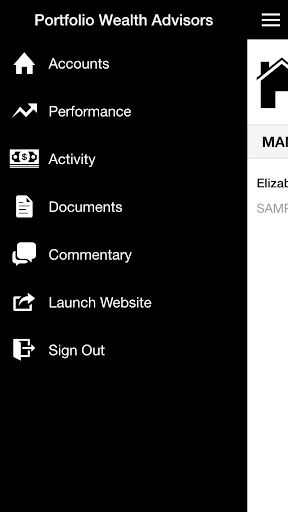 Android application Portfolio Wealth Advisors screenshort