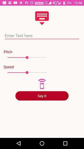 Android application English Text to speech (ETxt) screenshort