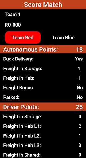 Android application FTC Freight Frenzy Scorer screenshort