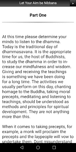 Let Your Aim be Nibbana Screen 2