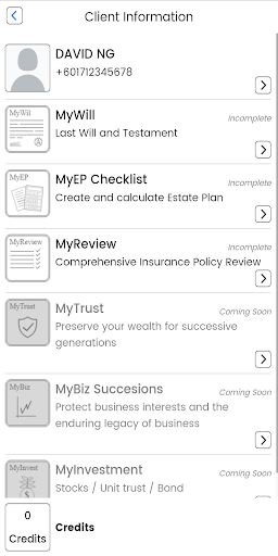 MyLegacy2u Screen 3