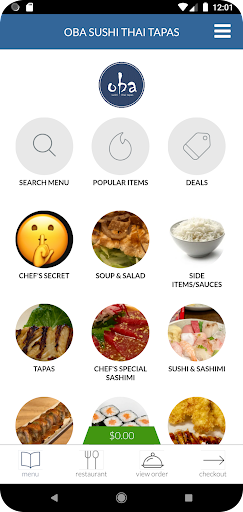 Oba Sushi Thai Tapas Screen 2