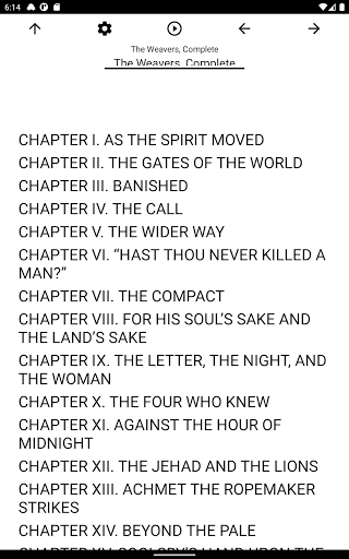 Book, The Weavers, Complete Screen 3