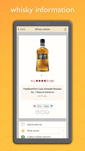 Android application Drammer whisky app screenshort