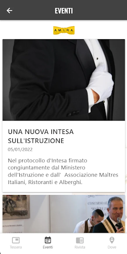 Android application AMIRA Italia screenshort