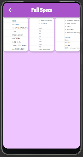 K10 smart watch guide Screen 3