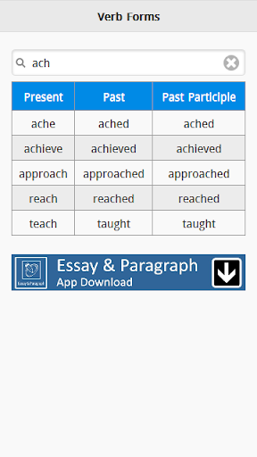 English Verb Forms Screen 2