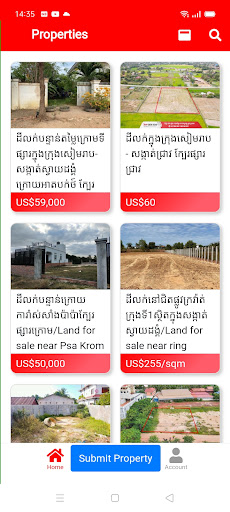 Android application Siem Reap Property Area screenshort