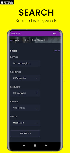 Roku channels search & explore Screen 2