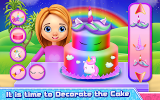 Rainbow Unicorn Cake Cooking