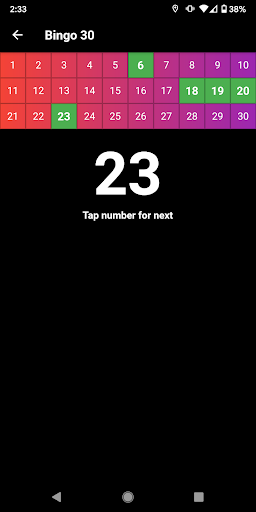 Call Bingo! Screen 3