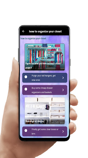 Android application How to organais your closet screenshort