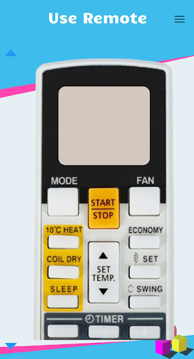 Remote Control for Fujitsu AC Screen 3