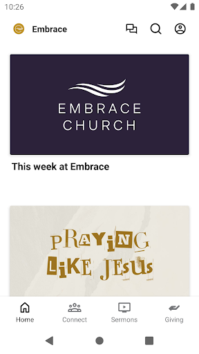 Android application Embrace Church - East Bay screenshort
