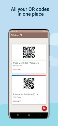 Android application QR Wallet: Health Certificate, screenshort