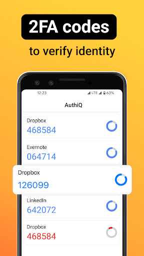 Android application AuthiQ screenshort