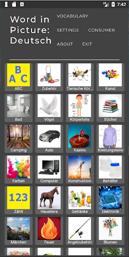 Android application Word In Picture:Deutsch screenshort