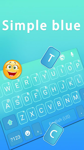 Blue Gradient Keyboard Theme Screen 2