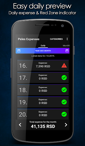 Android application Peles Expenses screenshort