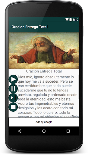 Android application Oración Entrega Total screenshort