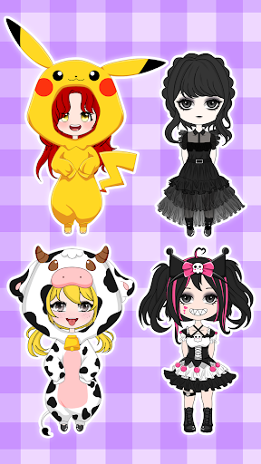 Android application Chibi Doll: Dress up girl game screenshort